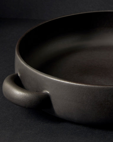 Stoneware Serving Plate with Handles 13.4"