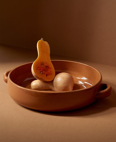 As Is - Stoneware Serving Plate with Handles 13.4"