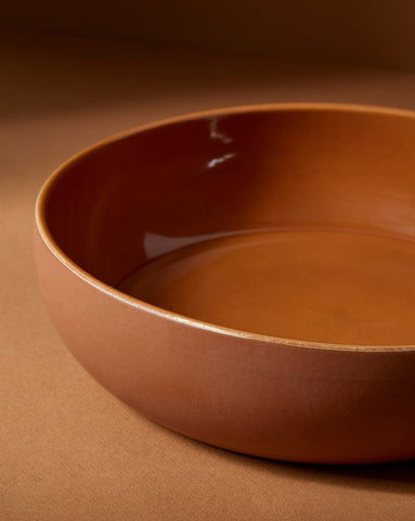 Stoneware Shallow Serving Bowl | EWA 60 oz