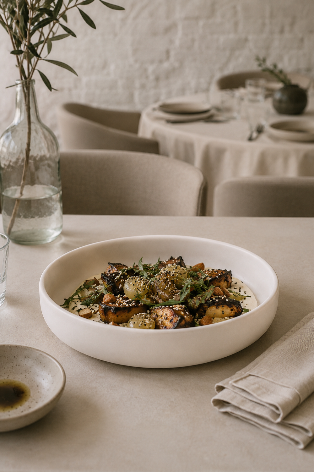 Plat de service en grès 27 cm