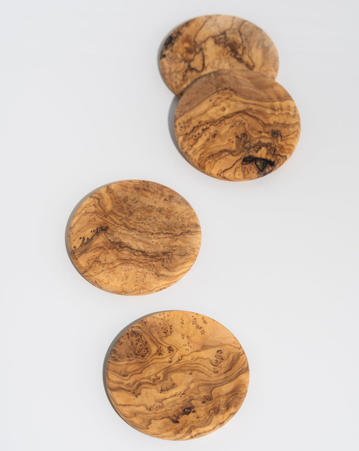 Olive Wood Coasters | Handmade Naturale Olivewood Tableware – GHARYAN ...
