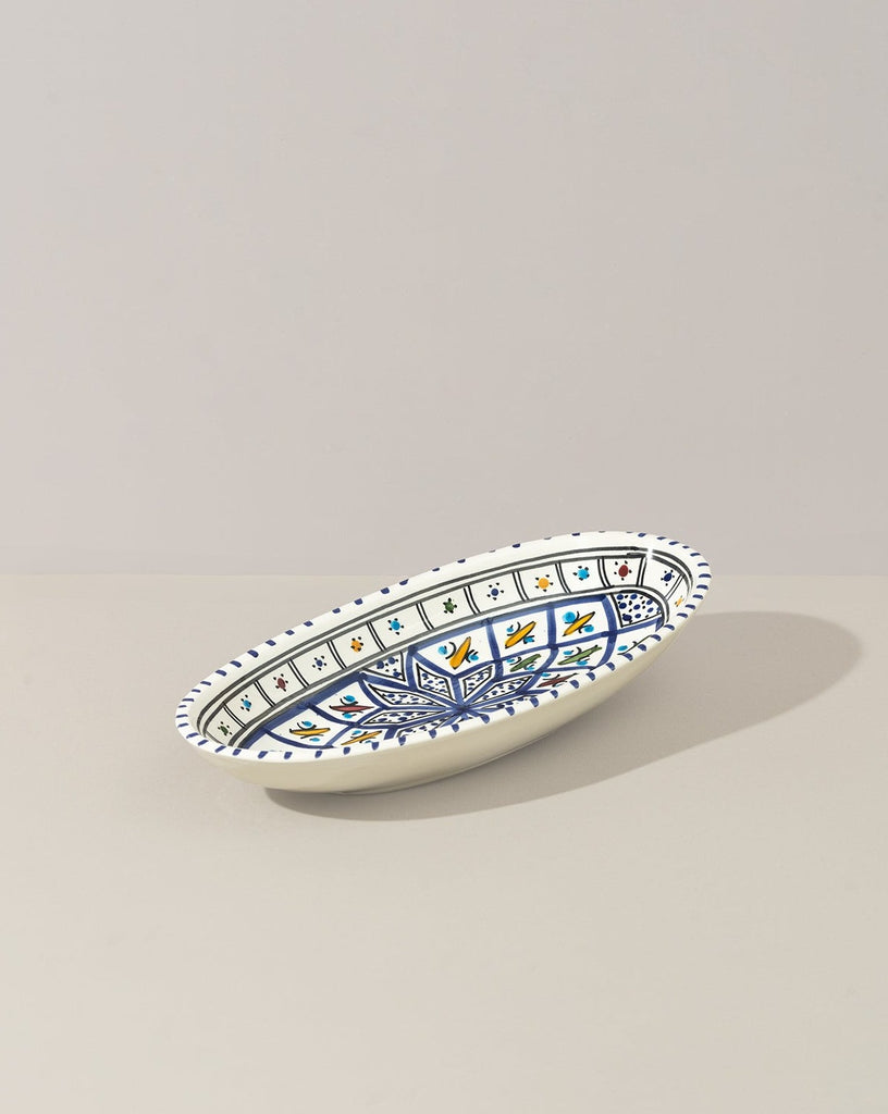 Ceramic Hand Painted Oval Plate |GHARYAN Handmade – GHARYAN