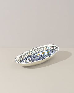 Ceramic Hand Painted Decorative Oval Plate | Terrata Collection