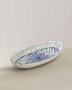 Ceramic Hand Painted Decorative Oval Plate | Terrata Collection