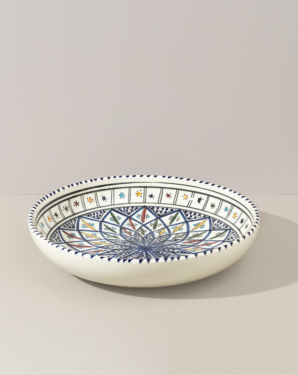 Grand bol décoratif en céramique peint à la main | Terrata 12.6"