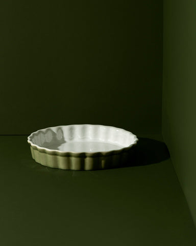 Plat à tarte rond en grès