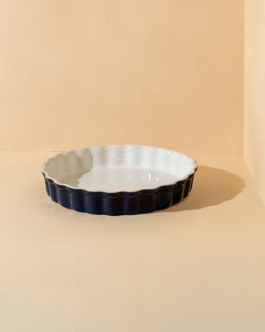 Plat à tarte rond en grès
