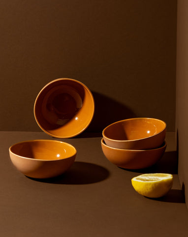 Ensemble de vaisselle en grès Dadasi  X accessoire en bois d'oliver