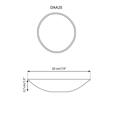 Assiette à dessert en grès | Dadasi 20 cm