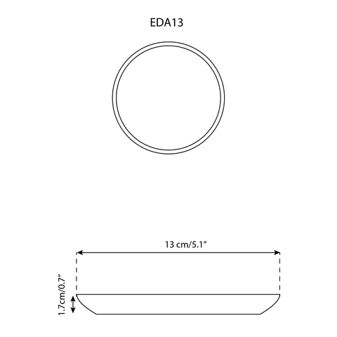 Stoneware Flat Side Plate | Edan 5.1"