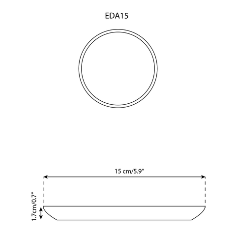 Stoneware Flat Side Plate | Edan 5.9"