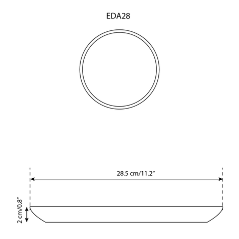 Assiette plate à diner en grès | Edan 28.5 cm 
